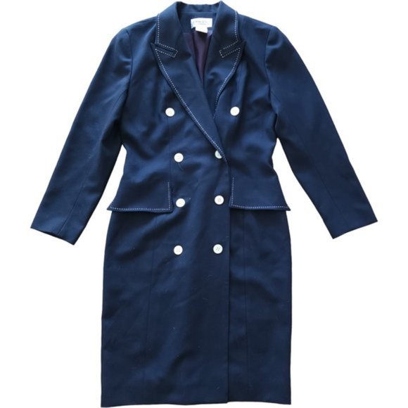 Vintage Ports International navy with white trim and buttons, double breasted - Picture 3 of 9